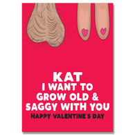 Personalised Old & Saggy Valentines Card